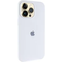 Чехол Silicone Case (AA) Logo with MagSafe для Apple iPhone 15 Pro Max (6.7") Белый / White