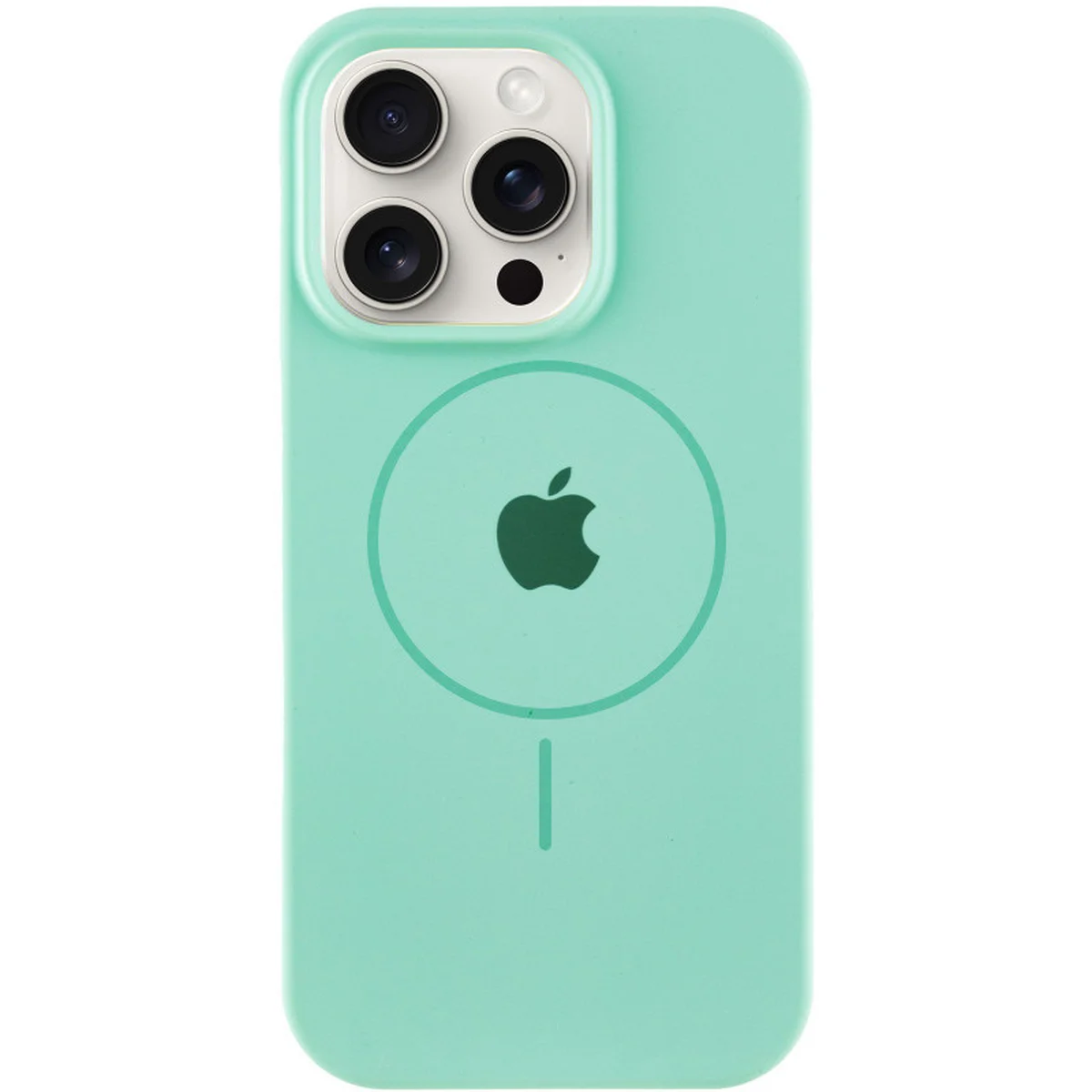 Чохол Silicone Case Full Protective (AA) with MagSafe для Apple iPhone 15 Pro Max (6.7") Зелений / Spearmint