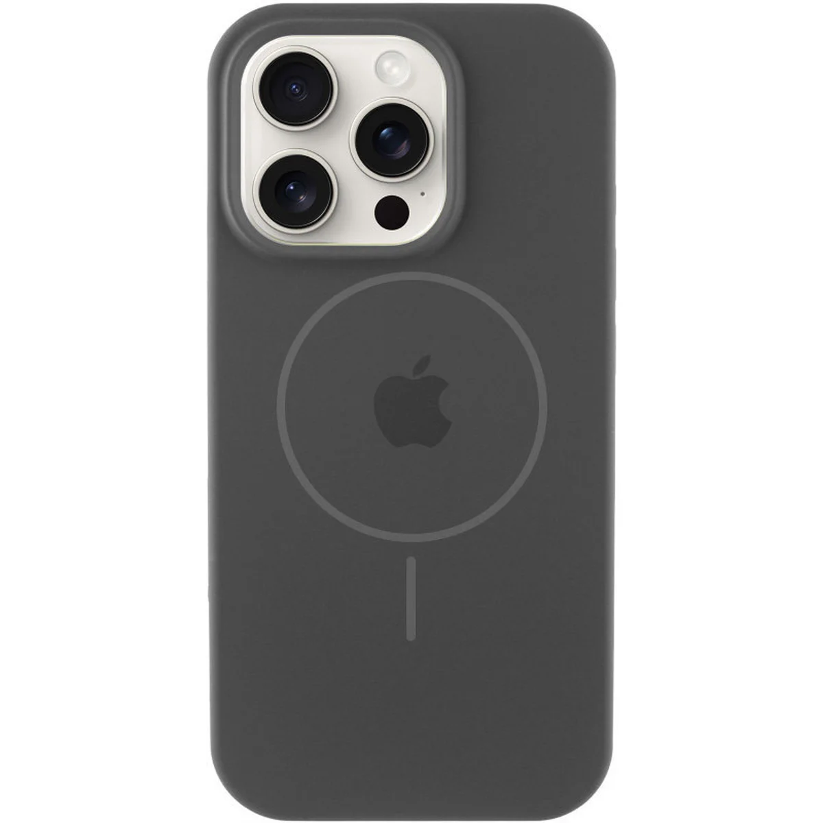 Чехол Silicone Case Full Protective (AA) with MagSafe для Apple iPhone 15 Pro Max (6.7") Серый / Dark Gray