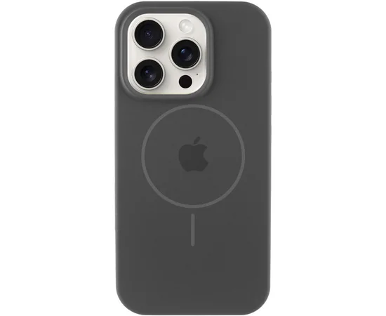 Чехол Silicone Case Full Protective (AA) with MagSafe для Apple iPhone 15 Pro Max (6.7") Серый / Dark Gray