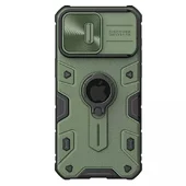 TPU+PC чохол Nillkin CamShield Armor (шторка на камеру) для Apple iPhone 15 Pro Max (6.7") Зелений