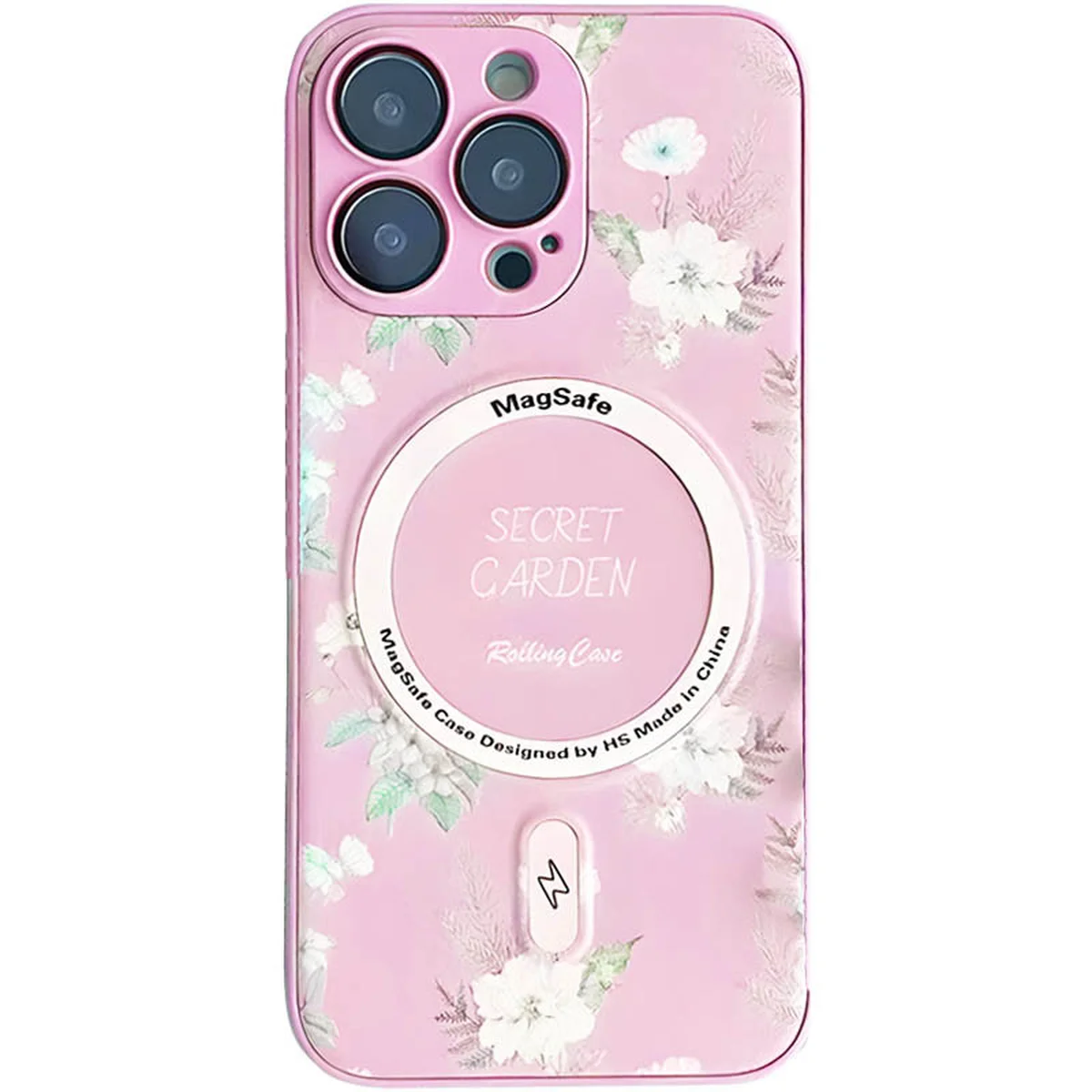 TPU+PC чехол Secret Garden with MagSafe для Apple iPhone 15 Pro Max (6.7") Pink