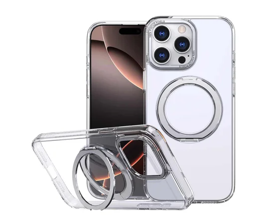 Чехол TPU+PC Empire with MagSafe and Ring для Apple iPhone 15 Pro Max (6.7") Clear