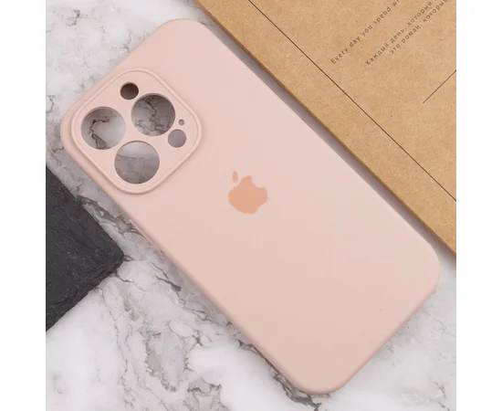 Чехол Silicone Case Full Camera Protective (AA) для Apple iPhone 15 Pro Max (6.7") Розовый / Pink Sand