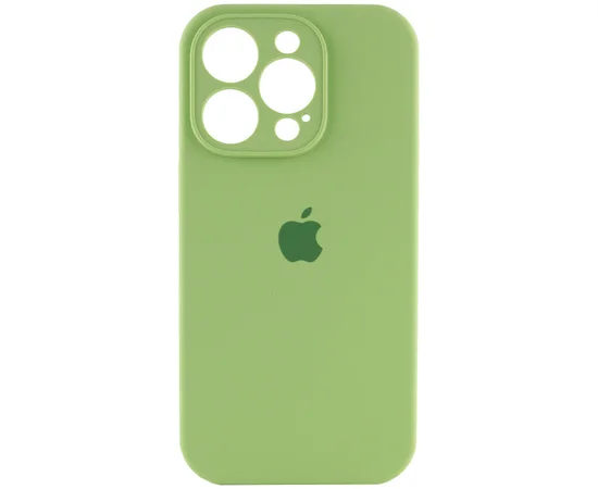 Чехол Silicone Case Full Camera Protective (AA) для Apple iPhone 15 Pro Max (6.7") Мятный / Mint