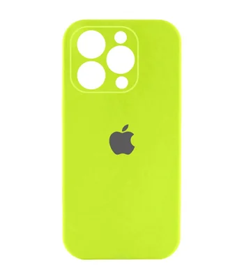 Чохол Silicone Case Full Camera Protective (AA) Apple iPhone 15 Pro Max (6.7") Кислотно-зелений / Acid Green
