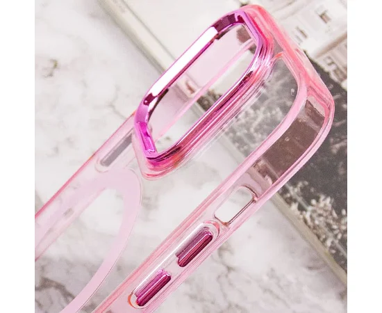 Чехол TPU Iris with MagSafe для Apple iPhone 15 Pro Max (6.7") Розовый
