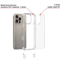 Чехол TPU Transparent with Straps для Apple iPhone 15 Pro Max (6.7") Clay