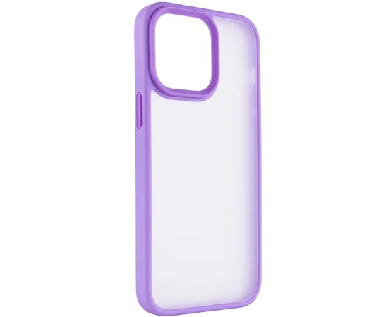 TPU+PC чехол Metal Buttons для Apple iPhone 15 Pro Max (6.7") Сиреневый