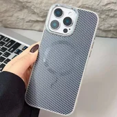 Чехол TPU+PC Carbon Mirage with MagSafe для Apple iPhone 15 Pro Max (6.7") Grey