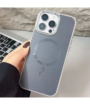 Чехол TPU+PC Carbon Mirage with MagSafe для Apple iPhone 15 Pro Max (6.7") Grey
