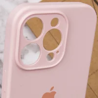 Чехол Silicone Case Full Camera Protective (AA) для Apple iPhone 15 Pro Max (6.7") Розовый / Chalk Pink
