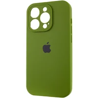 Чехол Silicone Case Full Camera Protective (AA) для Apple iPhone 15 Pro Max (6.7") Зеленый / Dark Olive