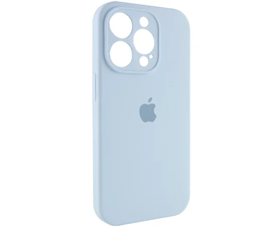 Чехол Silicone Case Full Camera Protective (AA) для Apple iPhone 15 Pro Max (6.7") Голубой / Sweet Blue