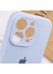 Чехол Silicone Case Full Camera Protective (AA) для Apple iPhone 15 Pro Max (6.7") Голубой / Lilac Blue / PVH