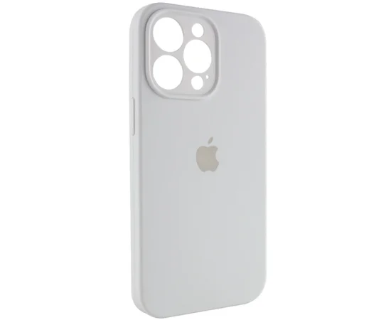 Чехол Silicone Case Full Camera Protective (AA) для Apple iPhone 15 Pro Max (6.7") Белый / White