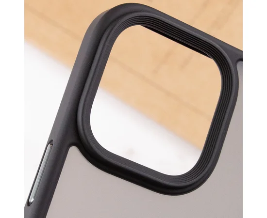 TPU+PC чехол Metal Buttons для Apple iPhone 15 Pro Max (6.7") Черный