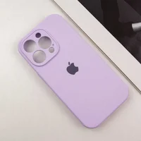 Чехол Silicone Case Full Camera Protective (AA) для Apple iPhone 15 Pro Max (6.7") Сиреневый / Lilac / PVH
