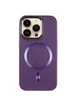 Шкіряний чохол SnapCase with MagSafe для Apple iPhone 15 Pro Max (6.7") Dark Purple