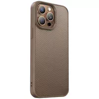 TPU чехол Carbon Protective with Magsafe для Apple iPhone 15 Pro Max (6.7") Coffee
