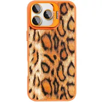 Чохол TPU+PC Wild Leopard with MagSafe and Lens для Apple iPhone 15 Pro Max (6.7") Orange