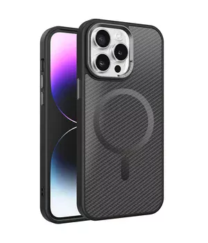 Чехол TPU+PC Carbon Mirage with MagSafe для Apple iPhone 15 Pro Max (6.7") Black