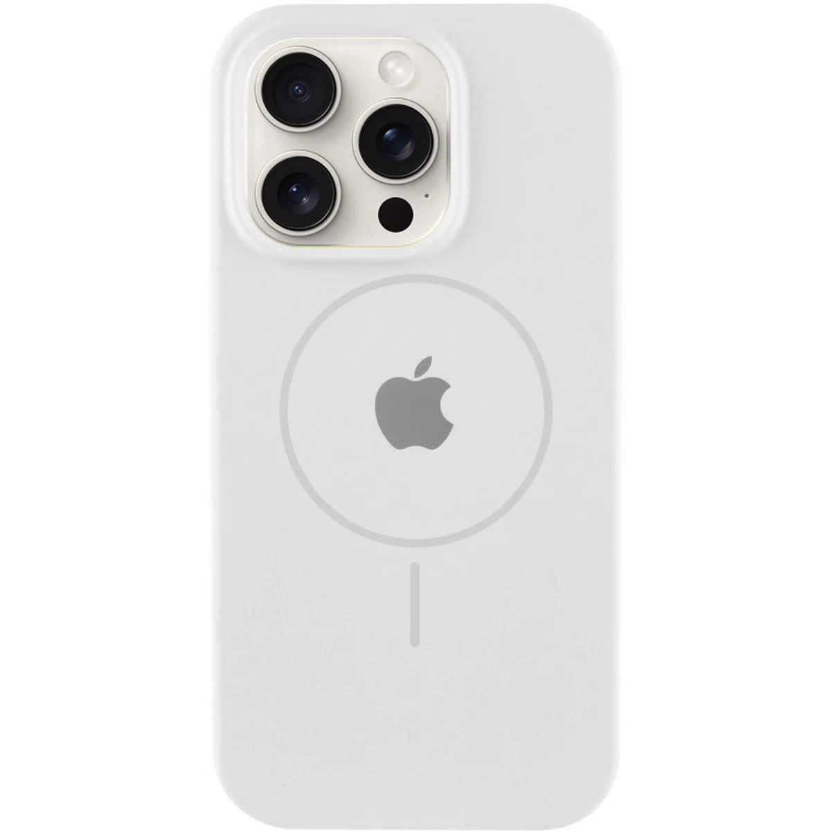 Чохол Silicone Case Full Protective (AA) with MagSafe для Apple iPhone 15 Pro Max (6.7") Білий / White
