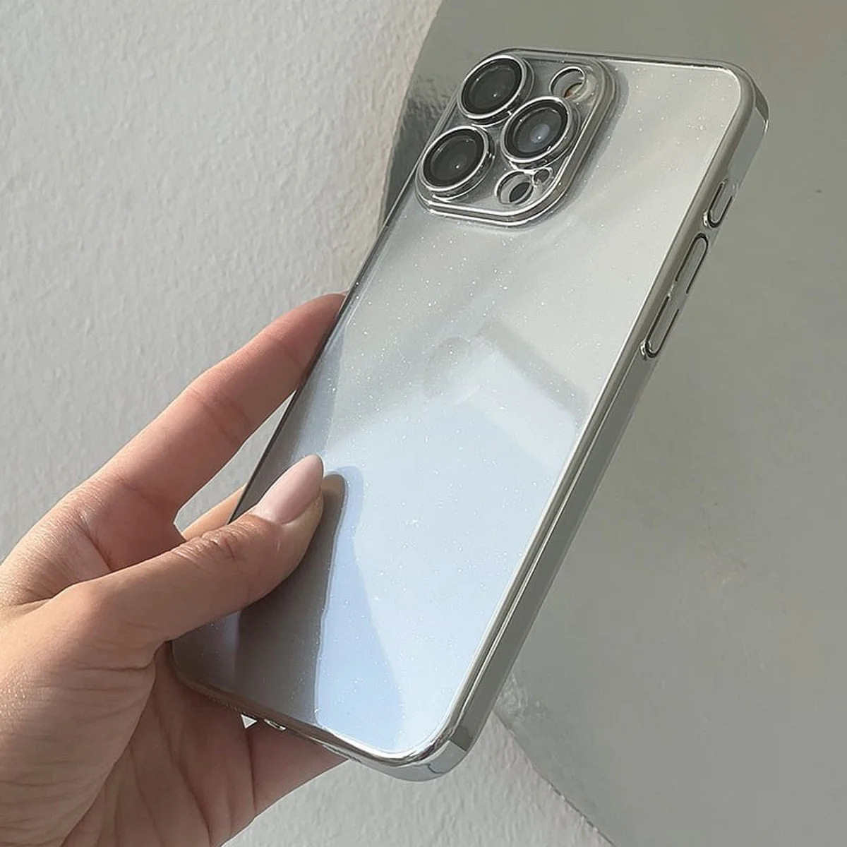 Чохол TPU+PC Glittershine для Apple iPhone 15 Pro Max (6.7") Silver