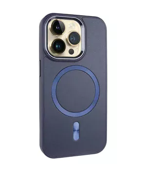 Шкіряний чохол SnapCase with MagSafe для Apple iPhone 15 Pro Max (6.7") Dark Blue