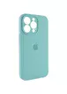 Чохол Silicone Case Full Camera Protective (AA) Apple iPhone 15 Pro Max (6.7") Бірюзовий / Marine Green