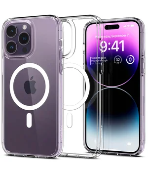 Чехол SGP Ultra Hybrid (MagFit) для Apple iPhone 15 Pro Max (6.7") Прозрачный