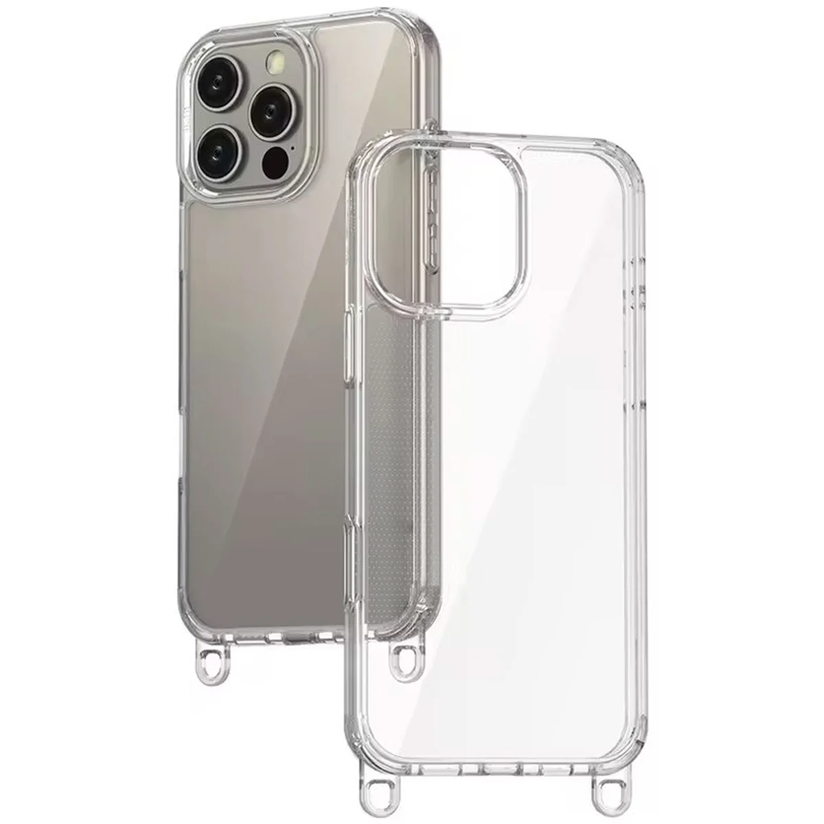 Чехол TPU Transparent with Straps для Apple iPhone 15 Pro Max (6.7") Clay