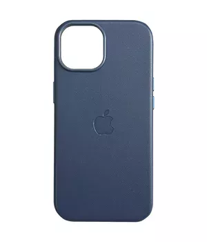 Кожаный чехол Leather Case (AAA) with MagSafe and Animation для Apple iPhone 15 Pro Max (6.7") Blue
