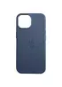 Шкіряний чохол Leather Case (AAA) з MagSafe and Animation для Apple iPhone 15 Pro Max (6.7") Blue