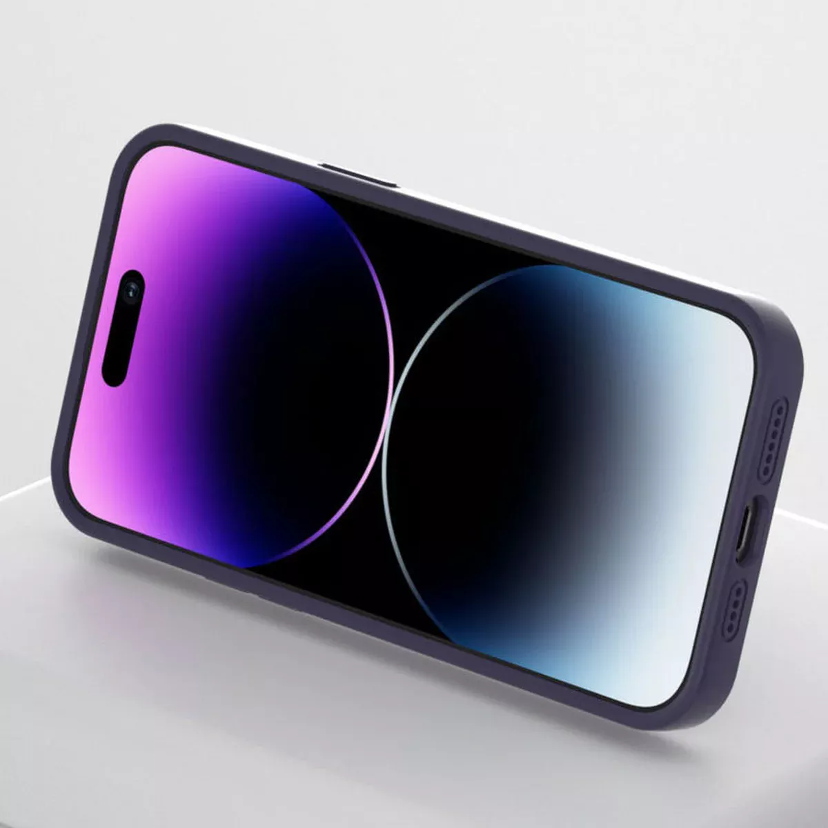 Чехол Silicone Case Full Protective with Ring для Apple iPhone 15 Pro Max (6.7") Purple