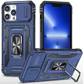 Ударопрочный чехол Camshield Army Ring для Apple iPhone 15 Pro Max (6.7") Синий / Navy