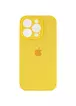Чехол Silicone Case Full Camera Protective (AA) для Apple iPhone 15 Pro Max (6.7") Желтый / Yellow / PVH