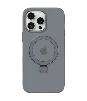 Чохол Silicone Case Full Protective with Ring для Apple iPhone 15 Pro Max (6.7") Grey