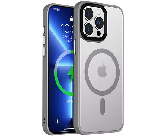 Чехол Ummi Colorful with MagSafe для Apple iPhone 15 Pro Max (6.7") Серый / Grey