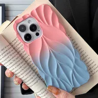 TPU чехол Leaf для Apple iPhone 15 Pro Max (6.7") Pink / Blue