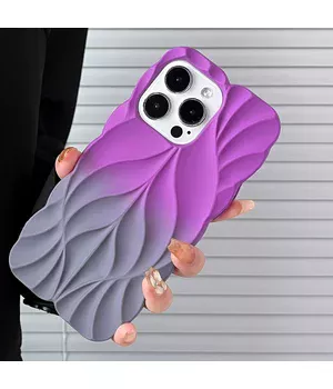TPU чехол Leaf для Apple iPhone 15 Pro Max (6.7") Violet / Grey