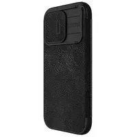 Кожаный чехол-книжка Nillkin Qin Pro Camshield для Apple iPhone 15 Pro Max (6.7") Черный