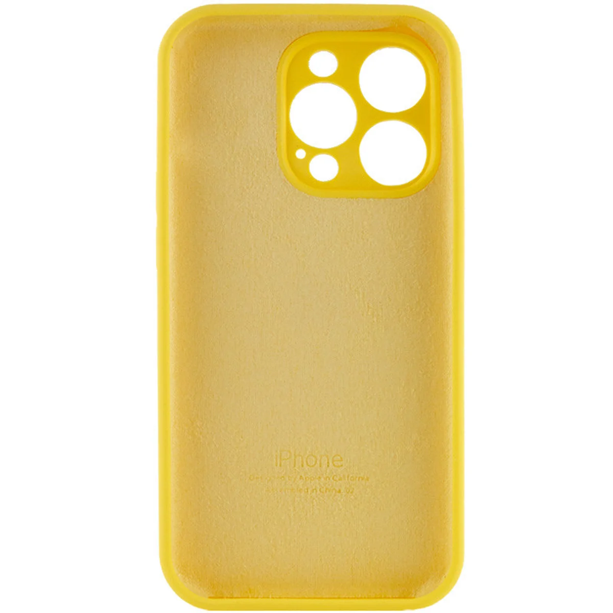 Чохол Silicone Case Full Camera Protective (AA) Apple iPhone 15 Pro Max (6.7") Жовтий / Yellow