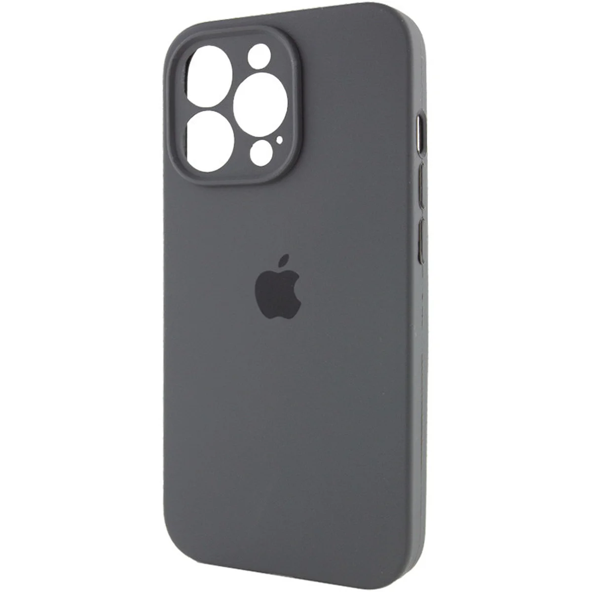 Чехол Silicone Case Full Camera Protective (AA) для Apple iPhone 15 Pro Max (6.7") Серый / Dark Gray