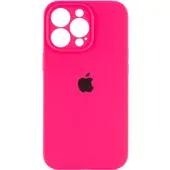 Чохол Silicone Case Full Camera Protective (AA) Apple iPhone 15 Pro Max (6.7") Рожевий / Barbie pink