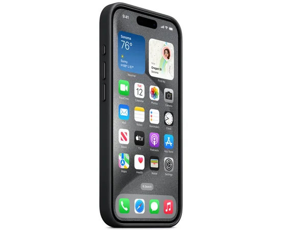 Чехол FineWoven (AAA) with MagSafe для Apple iPhone 15 Pro Max (6.7") Black