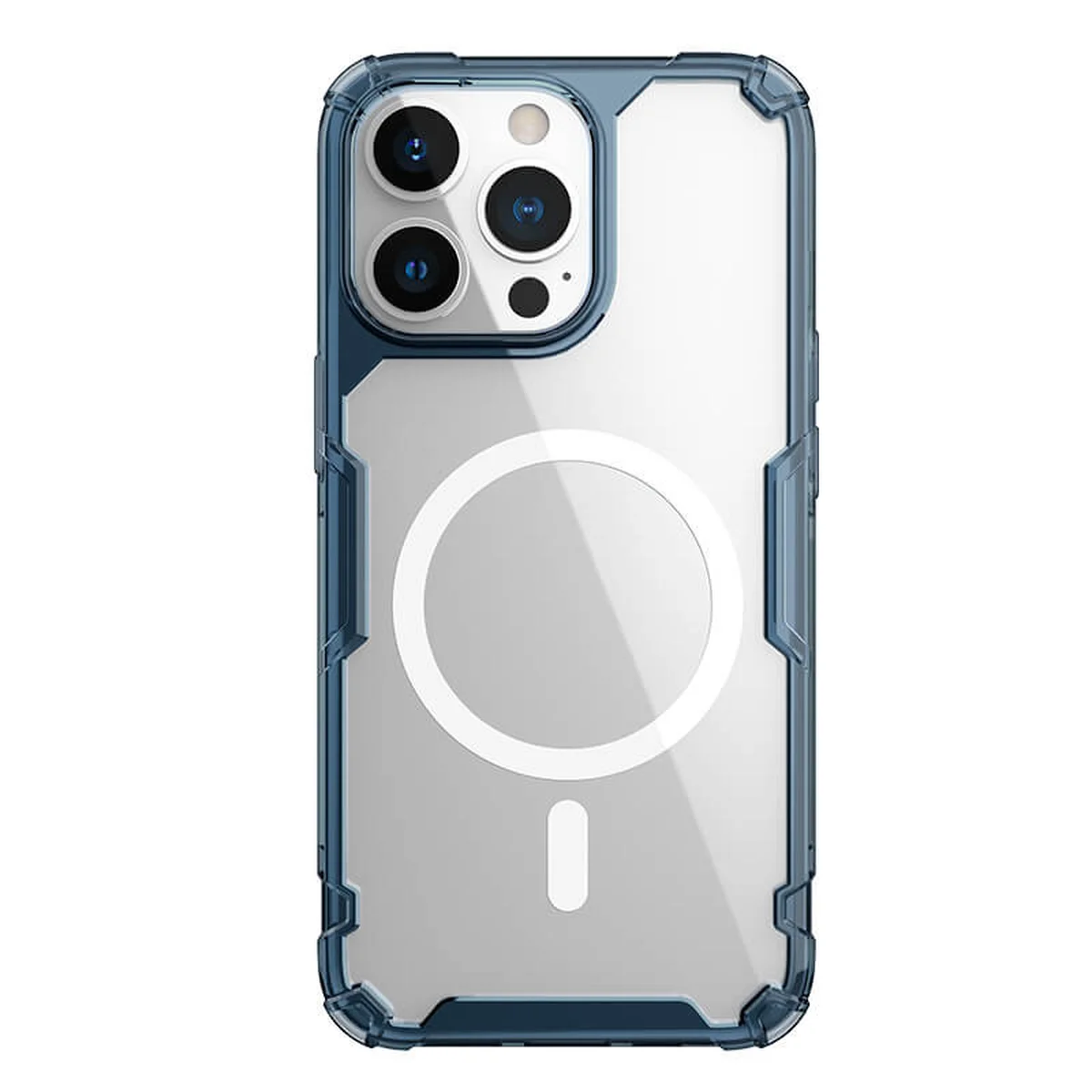 TPU чехол Nillkin Nature Pro Magnetic для Apple iPhone 15 Pro Max (6.7") Синий (прозрачный)