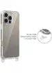 Чохол TPU Transparent with Straps для Apple iPhone 15 Pro Max (6.7") Grey