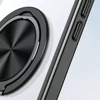 TPU+PC чехол Metal Ring with MagSafe для Apple iPhone 15 Pro Max (6.7") Черный