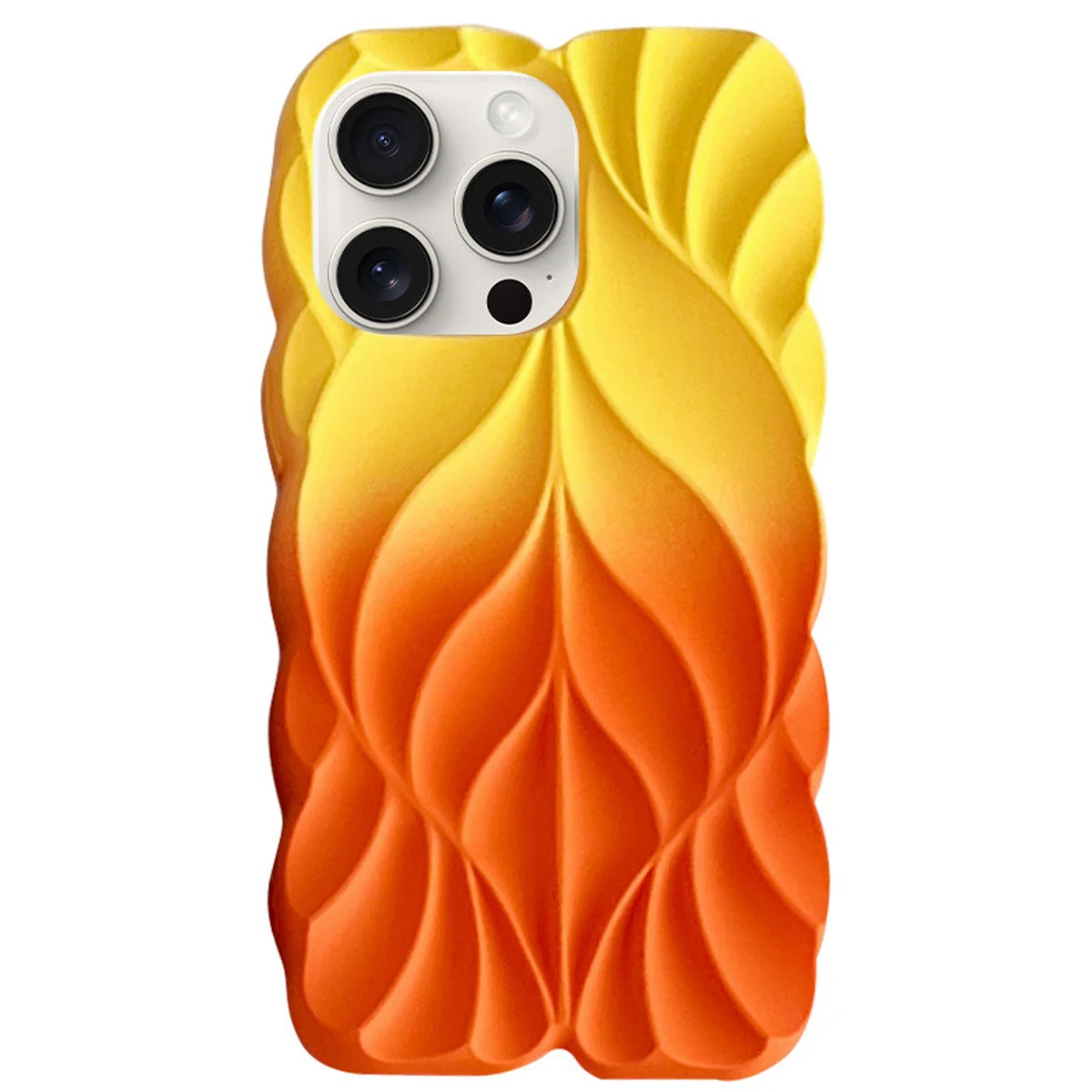 TPU чехол Leaf для Apple iPhone 15 Pro Max (6.7") Yellow / Orange